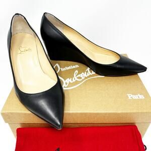 Christian Louboutin Pipina 55 Nappa Wedge Heel Pumps